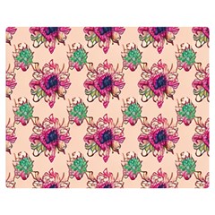 Retro 1880s Flowers Pattern 10 Premium Plush Fleece Blanket (medium) by patterns123