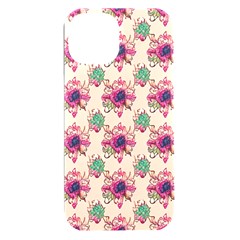 Retro 1880s Flowers Pattern 10 Iphone 15 Plus Black Uv Print Pc Hardshell Case by patterns123