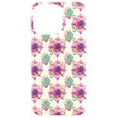 Retro 1880s Flowers Pattern 10 Iphone 15 Pro Max Black Uv Print Pc Hardshell Case