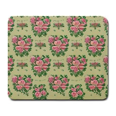 Retro 1880s Flowers Pattern 9 Large Mousepad