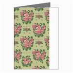 Retro 1880s Flowers Pattern 9 Greeting Cards (Pkg of 8) Left