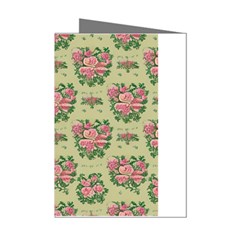 Retro 1880s Flowers Pattern 9 Mini Greeting Cards (pkg Of 8)