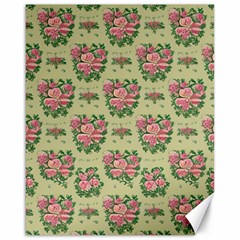 Retro 1880s Flowers Pattern 9 Canvas 16  X 20 