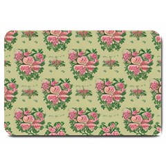 Retro 1880s Flowers Pattern 9 Large Doormat