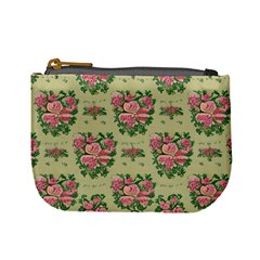 Retro 1880s Flowers Pattern 9 Mini Coin Purse