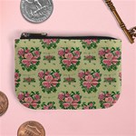 Retro 1880s Flowers Pattern 9 Mini Coin Purse Front