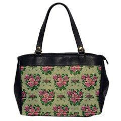 Retro 1880s Flowers Pattern 9 Oversize Office Handbag