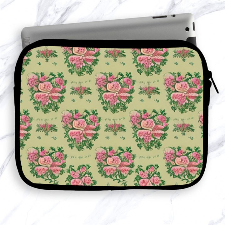 Retro 1880s Flowers Pattern 9 Apple iPad 2/3/4 Zipper Cases