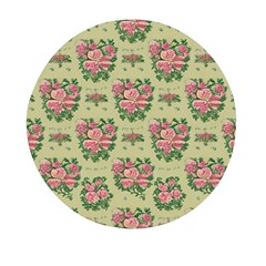 Retro 1880s Flowers Pattern 9 Mini Round Pill Box by patterns123