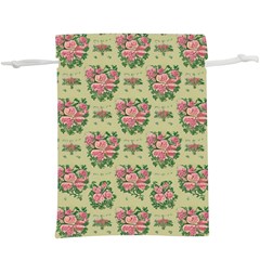 Retro 1880s Flowers Pattern 9 Lightweight Drawstring Pouch (xl)