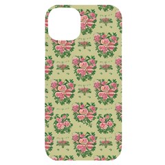 Retro 1880s Flowers Pattern 9 Iphone 14 Plus Black Uv Print Case by violetheavensky