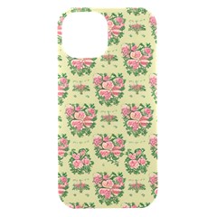 Retro 1880s Flowers Pattern 9 Iphone 15 Black Uv Print Pc Hardshell Case