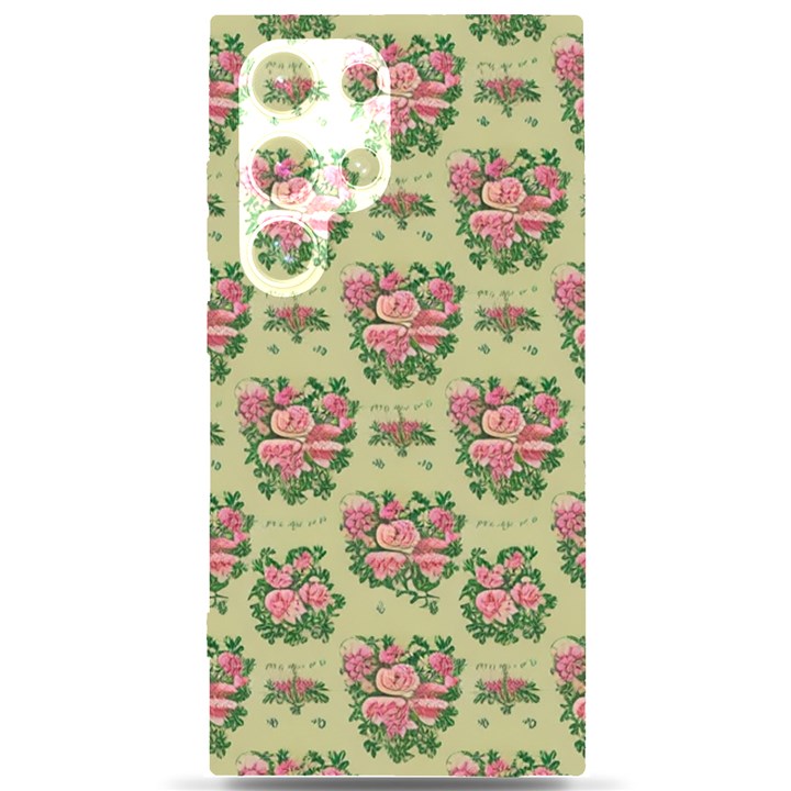 Retro 1880s Flowers Pattern 9 Samsung Galaxy S24 Ultra 6.9 Inch Black TPU UV Case