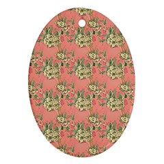 Retro 1880s Flowers Pattern 12 Ornament (oval)