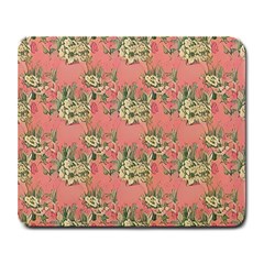 Retro 1880s Flowers Pattern 12 Large Mousepad