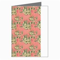 Retro 1880s Flowers Pattern 12 Greeting Card