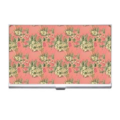 Retro 1880s Flowers Pattern 12 Business Card Holder