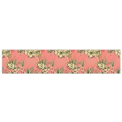 Retro 1880s Flowers Pattern 12 Small Premium Plush Fleece Scarf