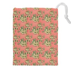 Retro 1880s Flowers Pattern 12 Drawstring Pouch (5xl)