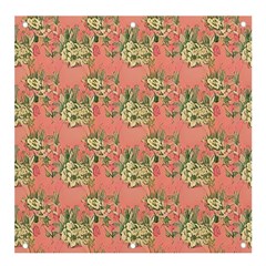 Retro 1880s Flowers Pattern 12 Banner And Sign 4  X 4  by violetheavensky