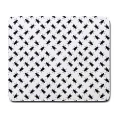 Fly Phot Motif Seamless Black And White Pattern Large Mousepad