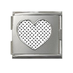 Fly Phot Motif Seamless Black And White Pattern Mega Link Heart Italian Charm (18mm)