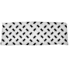 Fly Phot Motif Seamless Black And White Pattern One Side Body Pillow Cases