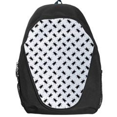 Fly Phot Motif Seamless Black And White Pattern Backpack Bag