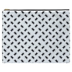 Fly Phot Motif Seamless Black And White Pattern Cosmetic Bag (xxxl)