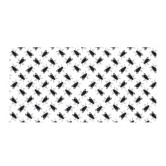 Fly Phot Motif Seamless Black And White Pattern Satin Wrap 35  X 70 