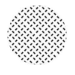 Fly Phot Motif Seamless Black And White Pattern Mini Round Pill Box