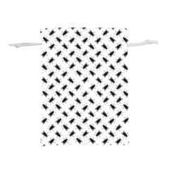 Fly Phot Motif Seamless Black And White Pattern Lightweight Drawstring Pouch (s)