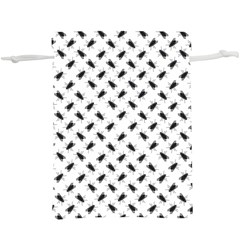 Fly Phot Motif Seamless Black And White Pattern Lightweight Drawstring Pouch (xl) by dflcprintsclothing