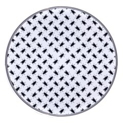 Fly Phot Motif Seamless Black And White Pattern Wireless Fast Charger(white) by dflcprintsclothing