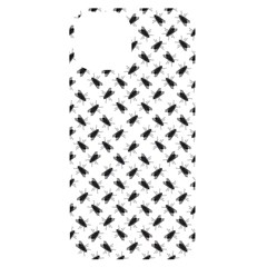 Fly Phot Motif Seamless Black And White Pattern Iphone 14 Black Uv Print Case by dflcprintsclothing