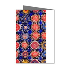 Retro Geometric Shapes And Flowers 3 Mini Greeting Cards (pkg Of 8)