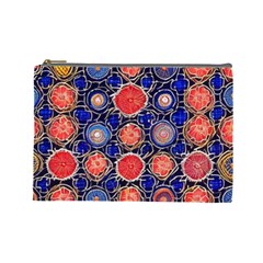 Retro Geometric Shapes And Flowers 3 Cosmetic Bag (large)