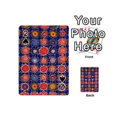 Retro Geometric Shapes And Flowers 3 Playing Cards 54 Designs (mini)