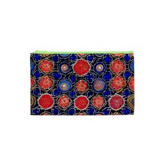 Retro Geometric Shapes And Flowers 3 Cosmetic Bag (xs)