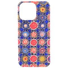 Retro Geometric Shapes And Flowers 3 Iphone 15 Pro Max Black Uv Print Pc Hardshell Case