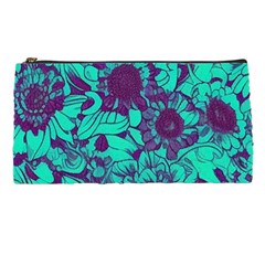 Mid Century Retro Floral 1970s 1960s Pattern 101 Pencil Cases