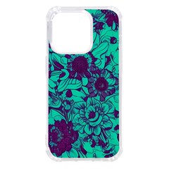 Mid Century Retro Floral 1970s 1960s Pattern 101 Iphone 14 Pro Tpu Uv Print Case by violetheavensky