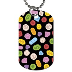 Ecstasy Pills Pattern Dog Tag (two Sides)