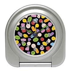 Ecstasy Pills Pattern Travel Alarm Clock