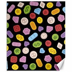 Ecstasy Pills Pattern Canvas 8  X 10 