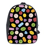 Ecstasy pills pattern School Bag (Large) Front