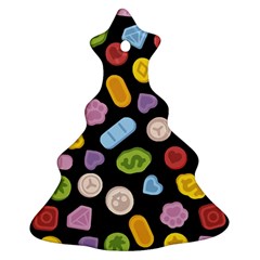 Ecstasy Pills Pattern Christmas Tree Ornament (two Sides)