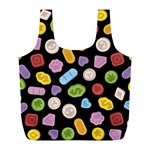 Ecstasy pills pattern Full Print Recycle Bag (L) Front