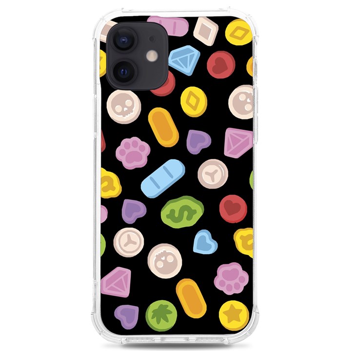 Ecstasy pills pattern iPhone 12/12 Pro TPU UV Print Case