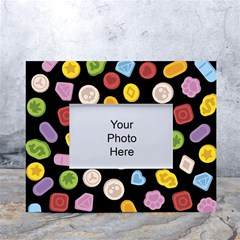 Ecstasy Pills Pattern White Tabletop Photo Frame 4 x6 